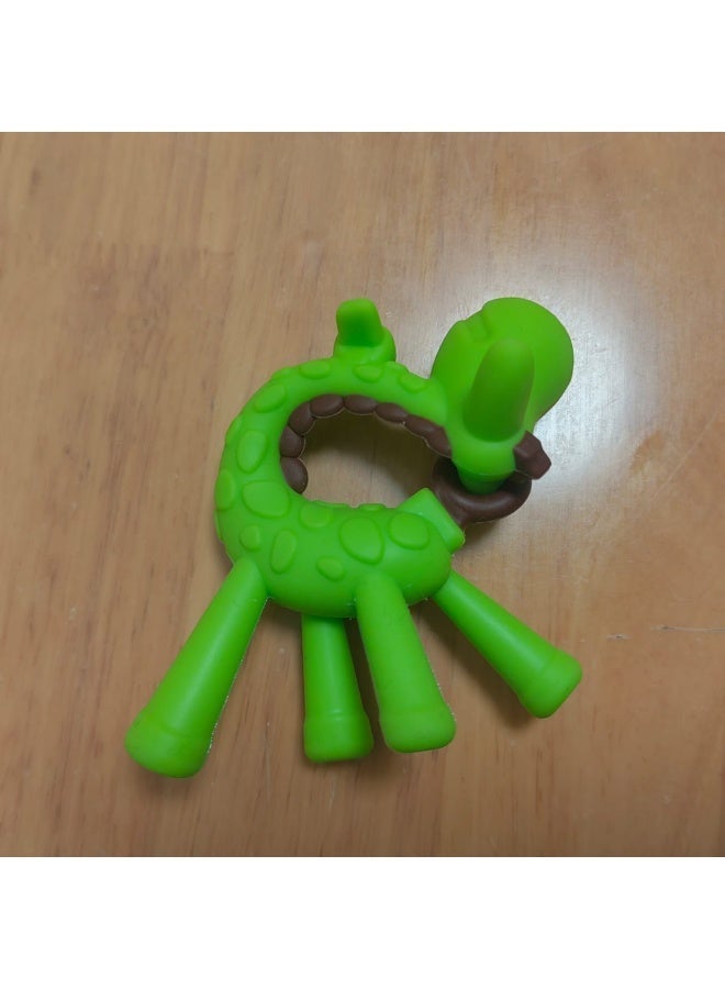 Mini treasures BPA Free Pack of 2 Baby Teething Toys Set Silicone Giraffe Shape Baby Teethers BPA Free Soothe Babies Gums for Babies Infants Toddlers Boys & Girls - Image 3